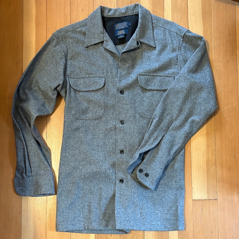 Pendleton Gray Wool Shirt Jacket - image 1